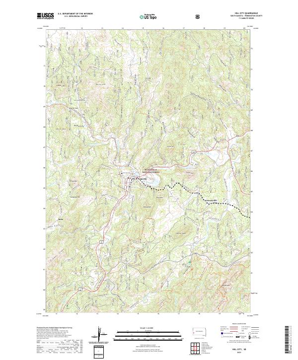 Hill City, SD — USGS 7.5-minute topo (2021)