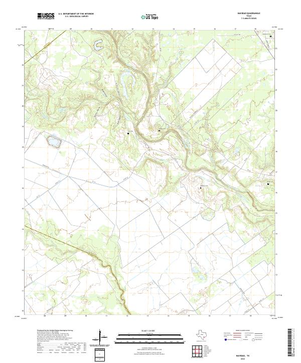Navidad, TX — USGS 7.5-minute topo (2022)