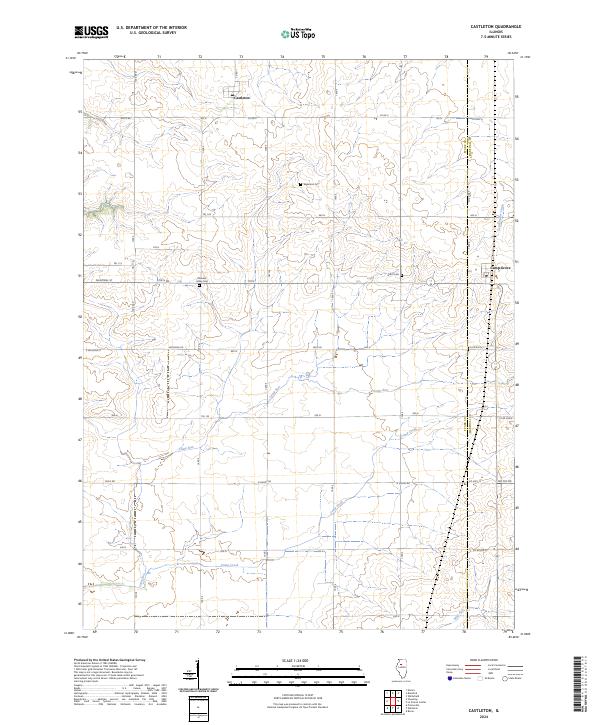 Castleton, IL — USGS 7.5-minute topo (2024)