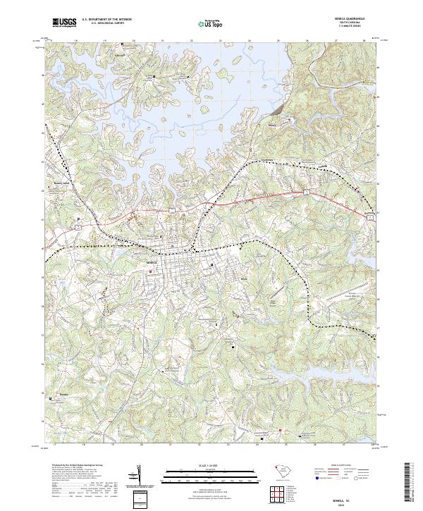 Seneca, SC — USGS 7.5-minute topo (2024)