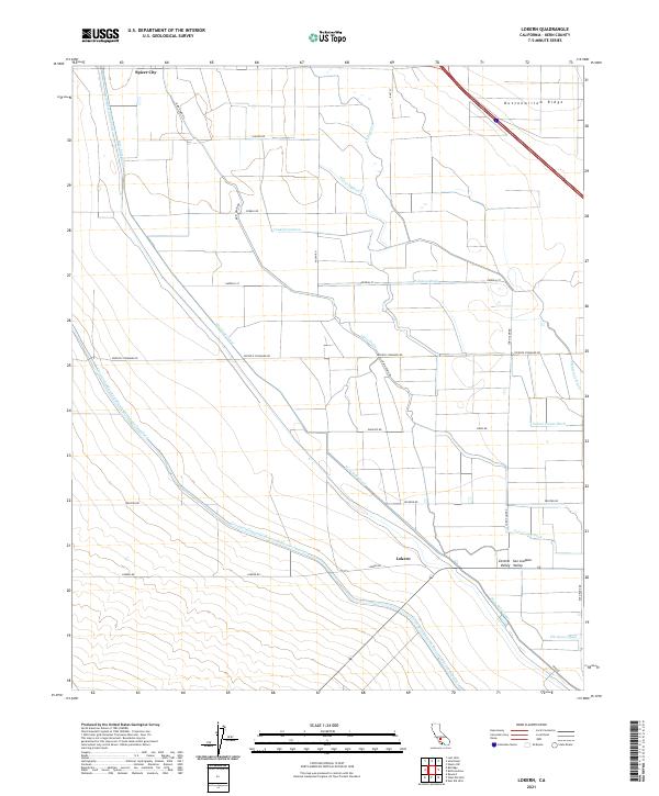 Lokern, CA — USGS 7.5-minute topo (2021)