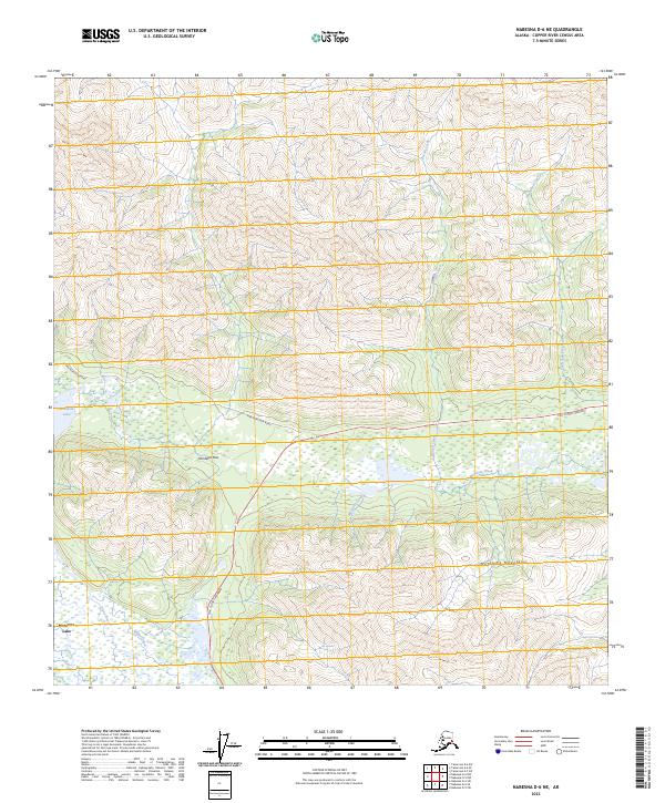 Nabesna D-6 NE, AK — USGS 7.5-minute topo (2023)