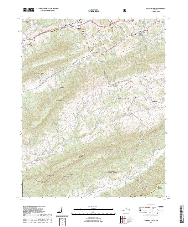 Tazewell South, VA — USGS 7.5-minute topo (2022)