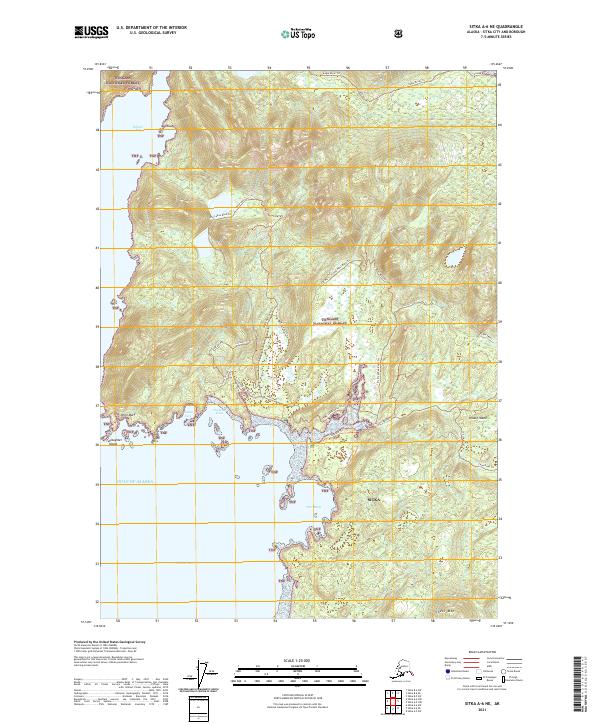 Sitka A-6 NE, AK — USGS 7.5-minute topo (2021)