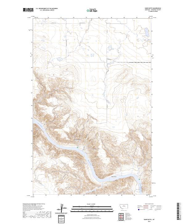 Dark Butte, MT — USGS 7.5-minute topo (2024)