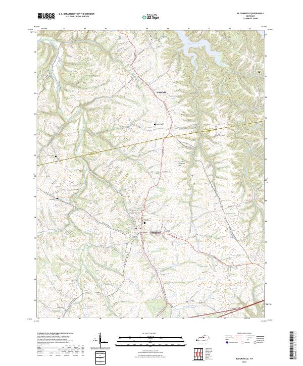 Bloomfield, KY — USGS 7.5-minute topo (2022)