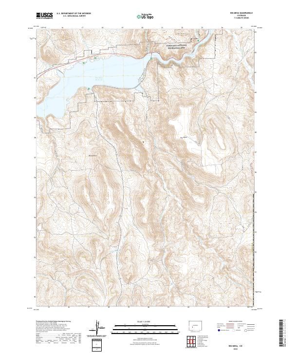 Big Mesa, CO — USGS 7.5-minute topo (2022)