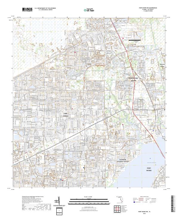 Fort Myers NW, FL — USGS 7.5-minute topo (2024)
