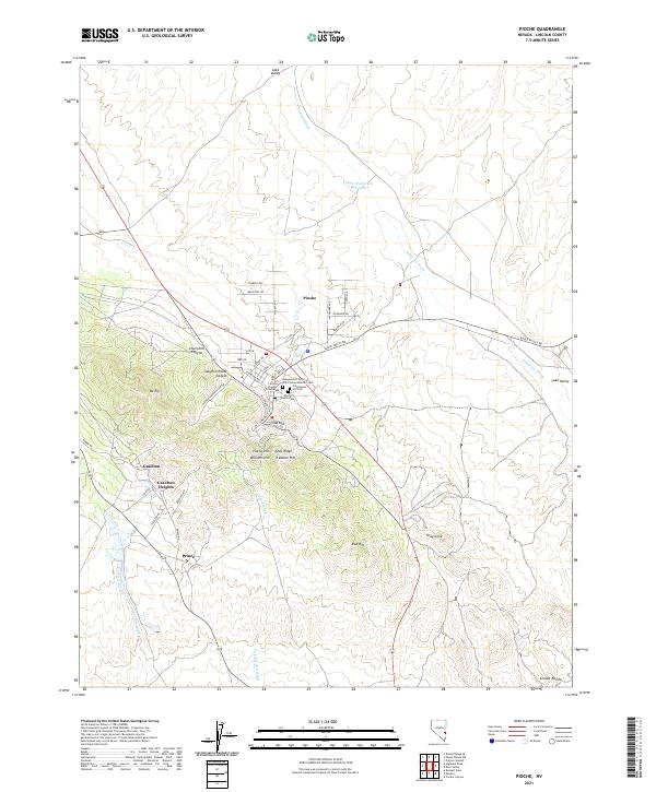 Pioche, NV — USGS 7.5-minute topo (2021)