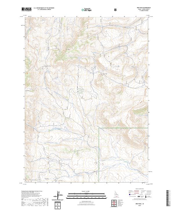 Ibex Peak, ID — USGS 7.5-minute topo (2023)