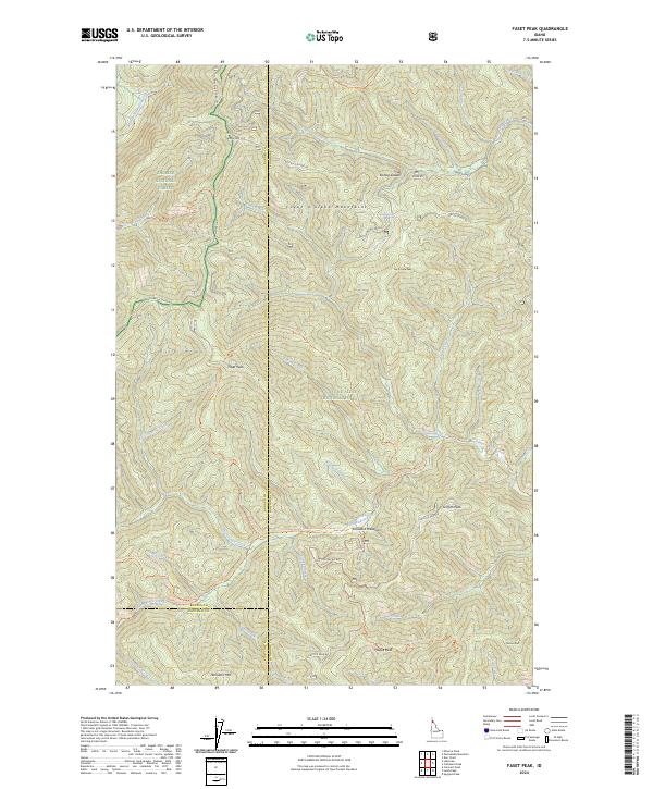 Faset Peak, ID — USGS 7.5-minute topo (2024)