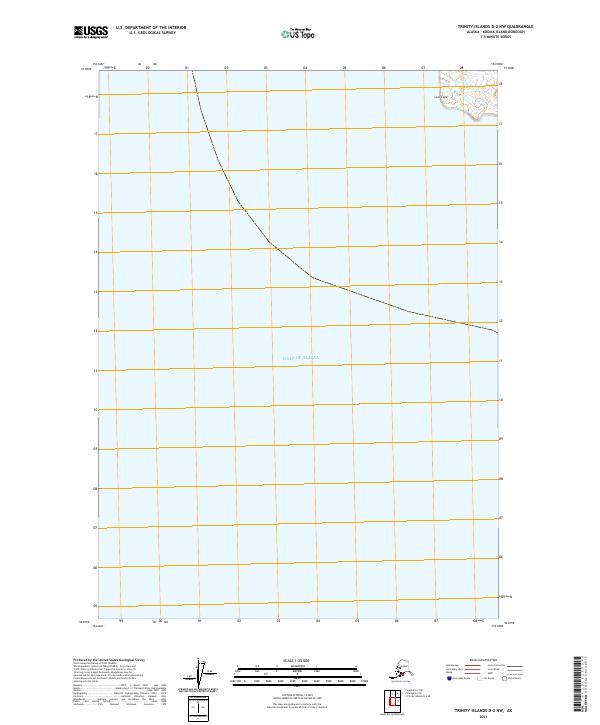 Trinity Islands D-2 NW, AK — USGS 7.5-minute topo (2021)