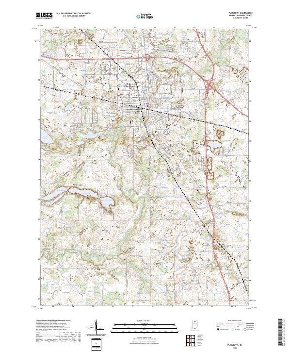 Plymouth, IN — USGS 7.5-minute topo (2022)