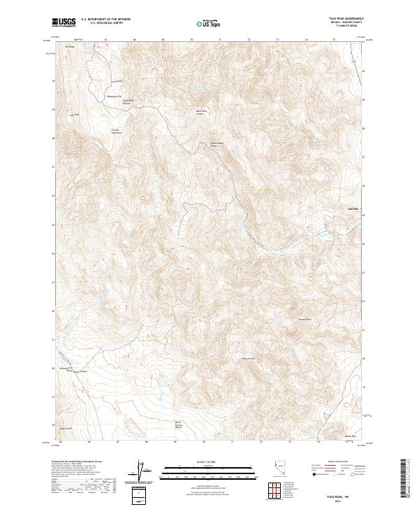 Tule Peak, NV — USGS 7.5-minute topo (2021)