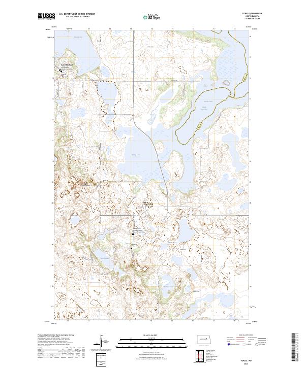 Tokio, ND — USGS 7.5-minute topo (2024)