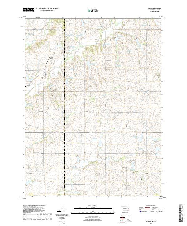 Liberty, NE-KS — USGS 7.5-minute topo (2021)