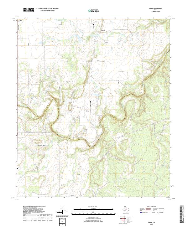 Whon, TX — USGS 7.5-minute topo (2022)