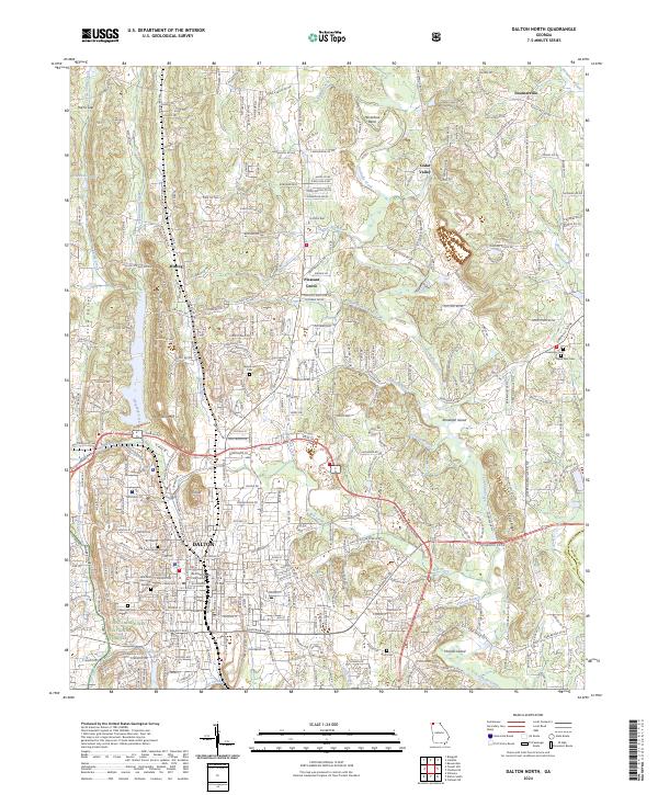 Dalton North, GA — USGS 7.5-minute topo (2024)