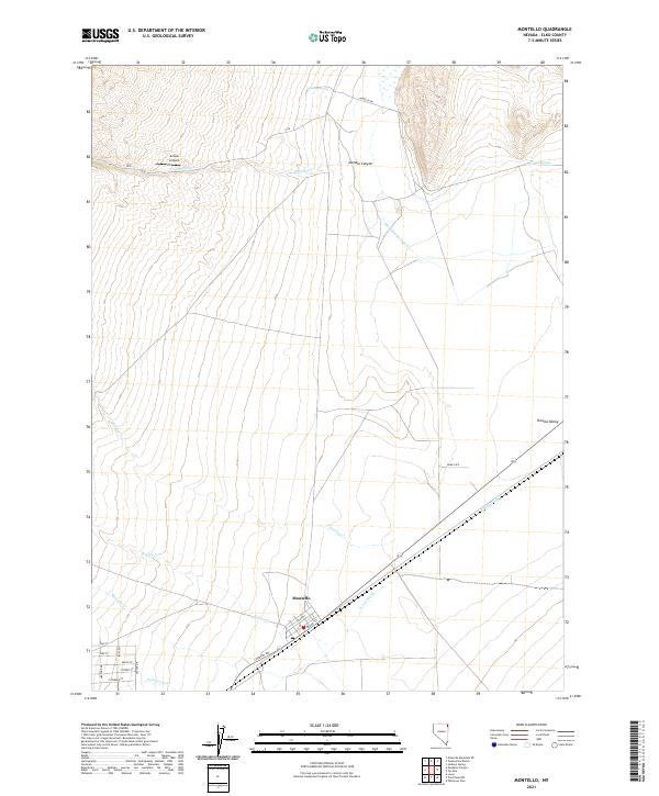 Montello, NV — USGS 7.5-minute topo (2021)