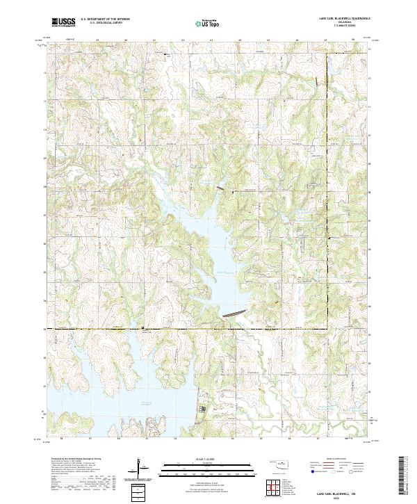 Lake Carl Blackwell, OK — USGS 7.5-minute topo (2022)