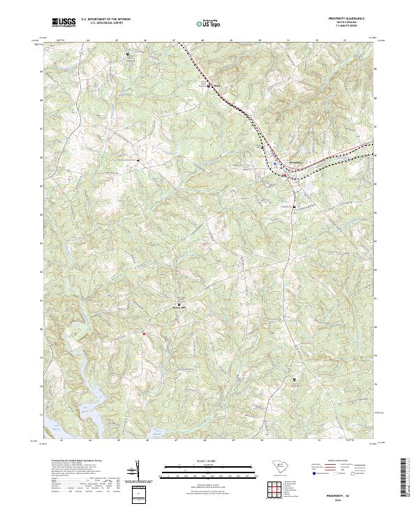 Prosperity, SC — USGS 7.5-minute topo (2024)