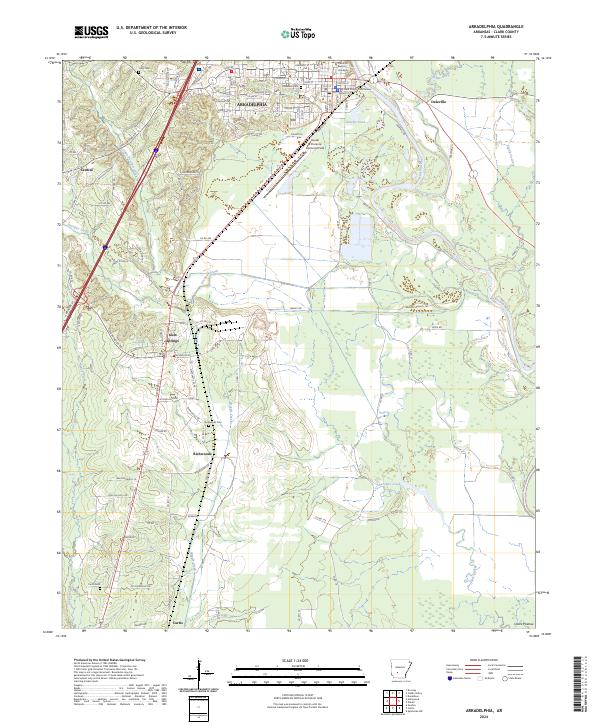 Arkadelphia, AR — USGS 7.5-minute topo (2024)