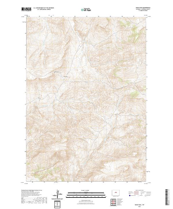 Sioux Pass, WY — USGS 7.5-minute topo (2021)