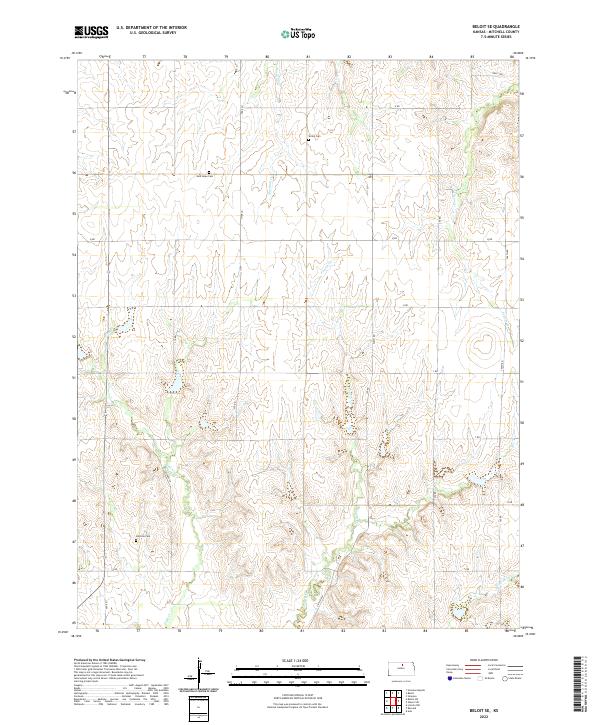 Beloit SE, KS — USGS 7.5-minute topo (2022)