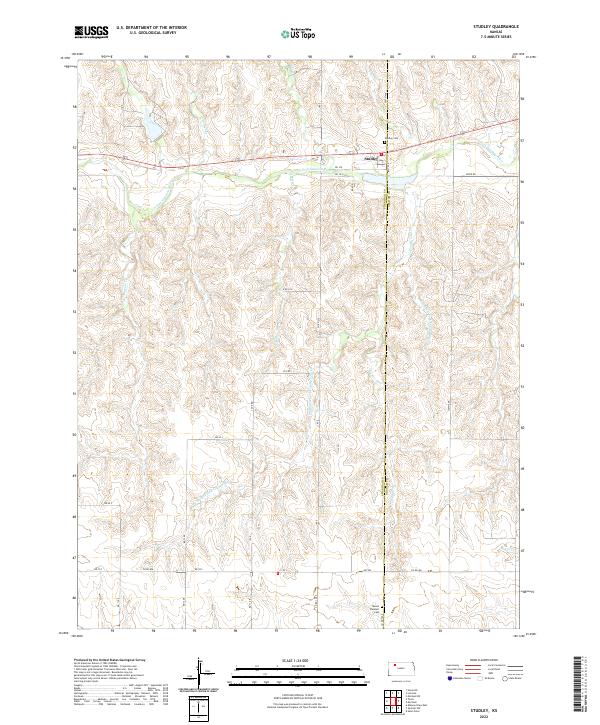 Studley, KS — USGS 7.5-minute topo (2022)