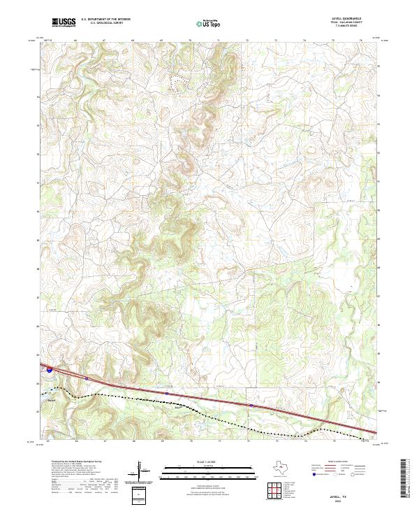Jayell, TX — USGS 7.5-minute topo (2022)