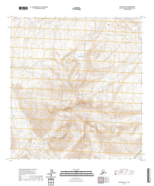 Gulkana B-1 NE, AK — USGS 7.5-minute topo (2023)