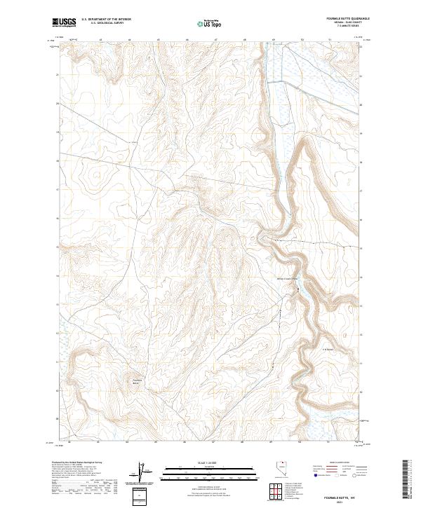 Fourmile Butte, NV — USGS 7.5-minute topo (2021)