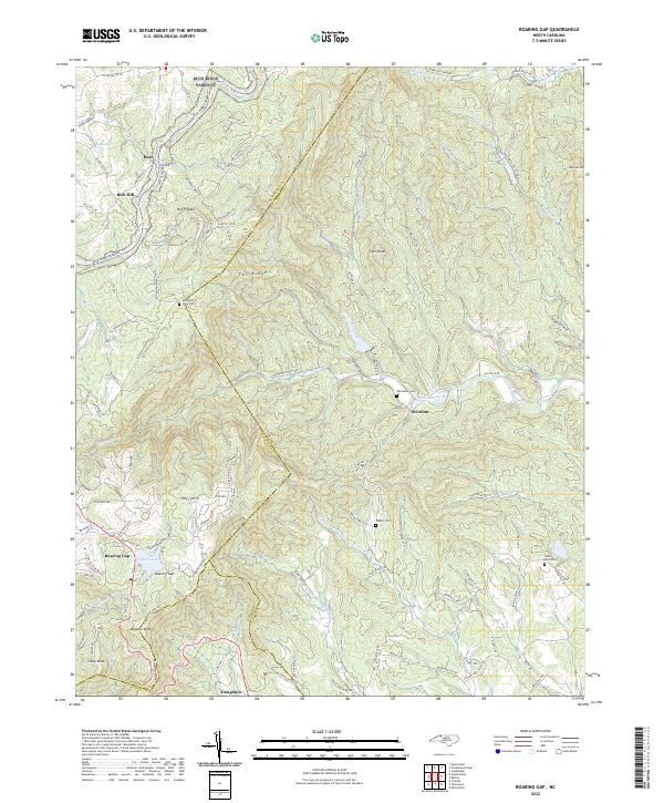 Roaring Gap, NC — USGS 7.5-minute topo (2022)