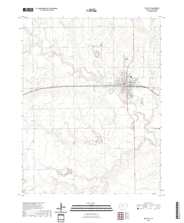Ness City, KS — USGS 7.5-minute topo (2022)