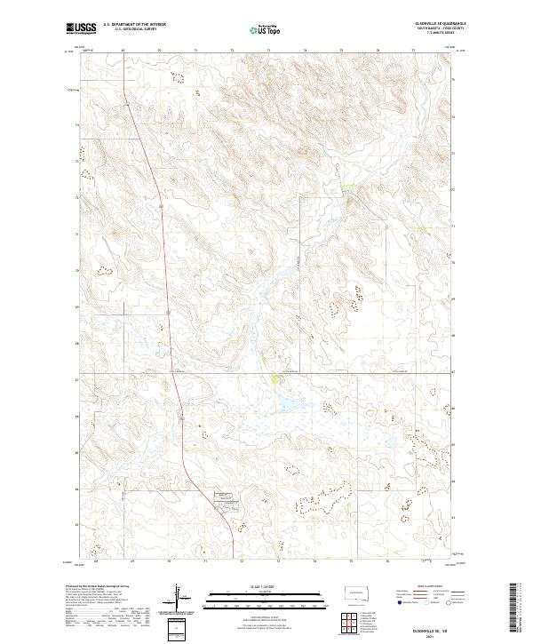 Olsonville SE, SD — USGS 7.5-minute topo (2021)