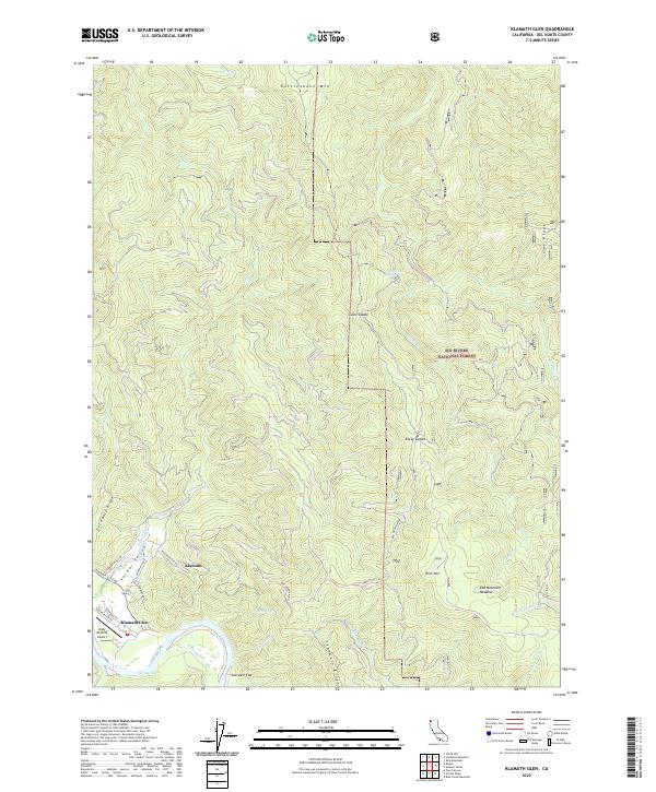 Klamath Glen, CA — USGS 7.5-minute topo (2022)