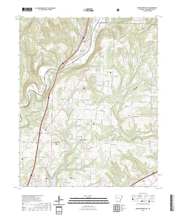 Mountainburg SW, AR — USGS 7.5-minute topo (2024)