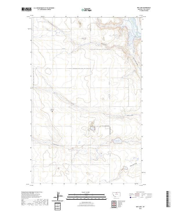 Dry Lake, MT — USGS 7.5-minute topo (2024)