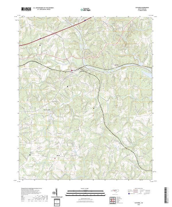 Catawba, NC — USGS 7.5-minute topo (2022)