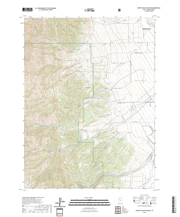 North Willow Canyon, UT — USGS 7.5-minute topo (2023)