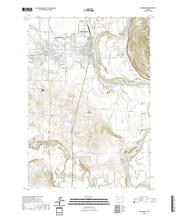 Monmouth, OR — USGS 7.5-minute topo (2024)