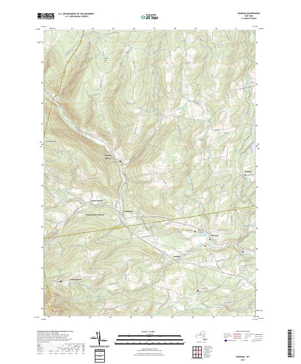 Durham, NY — USGS 7.5-minute topo (2023)