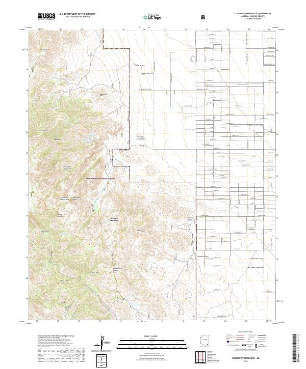 Cochise Stronghold, AZ — USGS 7.5-minute topo (2021)