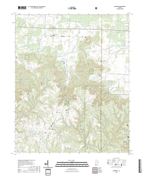 Newburg, AL — USGS 7.5-minute topo (2024)