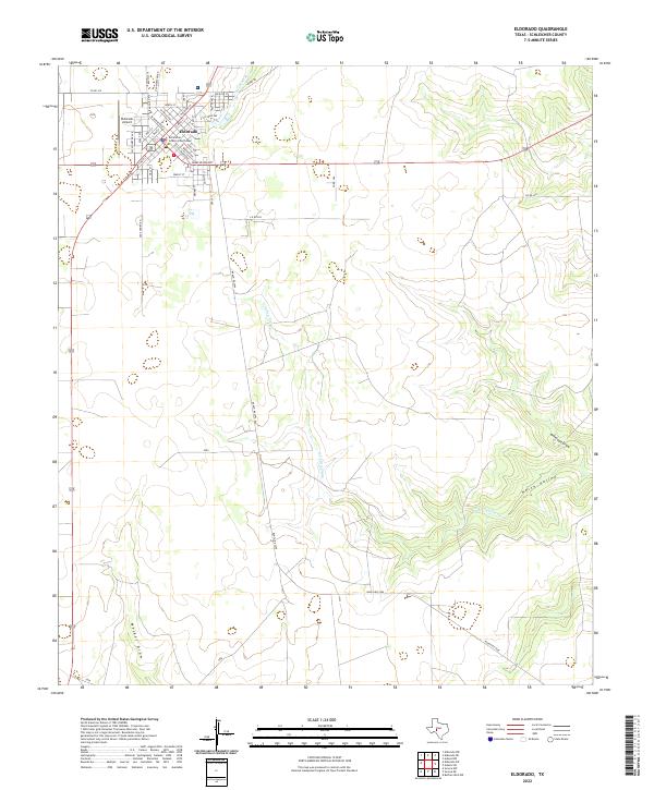 Eldorado, TX — USGS 7.5-minute topo (2022)