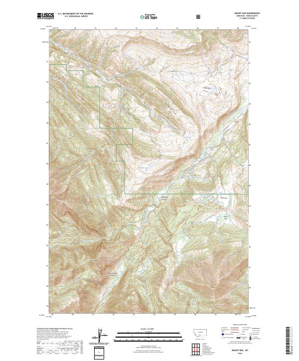 Mount Rae, MT — USGS 7.5-minute topo (2024)