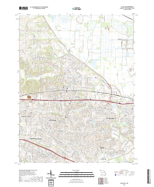 O'Fallon, MO — USGS 7.5-minute topo (2021)