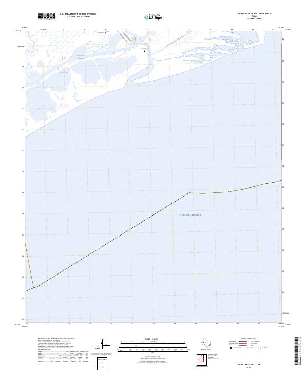 Cedar Lakes East, TX — USGS 7.5-minute topo (2025)