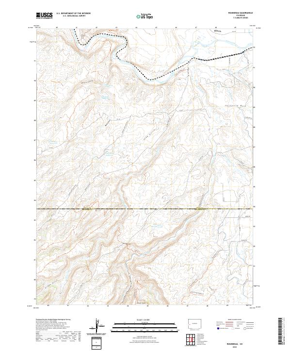 Roubideau, CO — USGS 7.5-minute topo (2022)