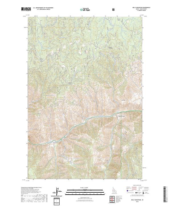 Kelly Mountain, ID — USGS 7.5-minute topo (2024)